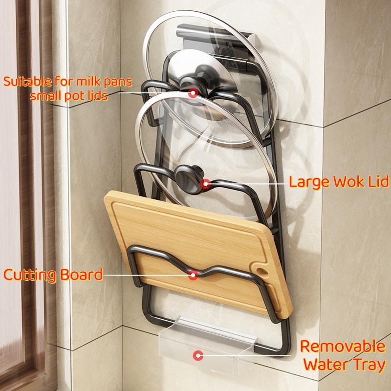 Home Cooking Delivery - Portacoperchi da Parete, Organizzatore da Cucina