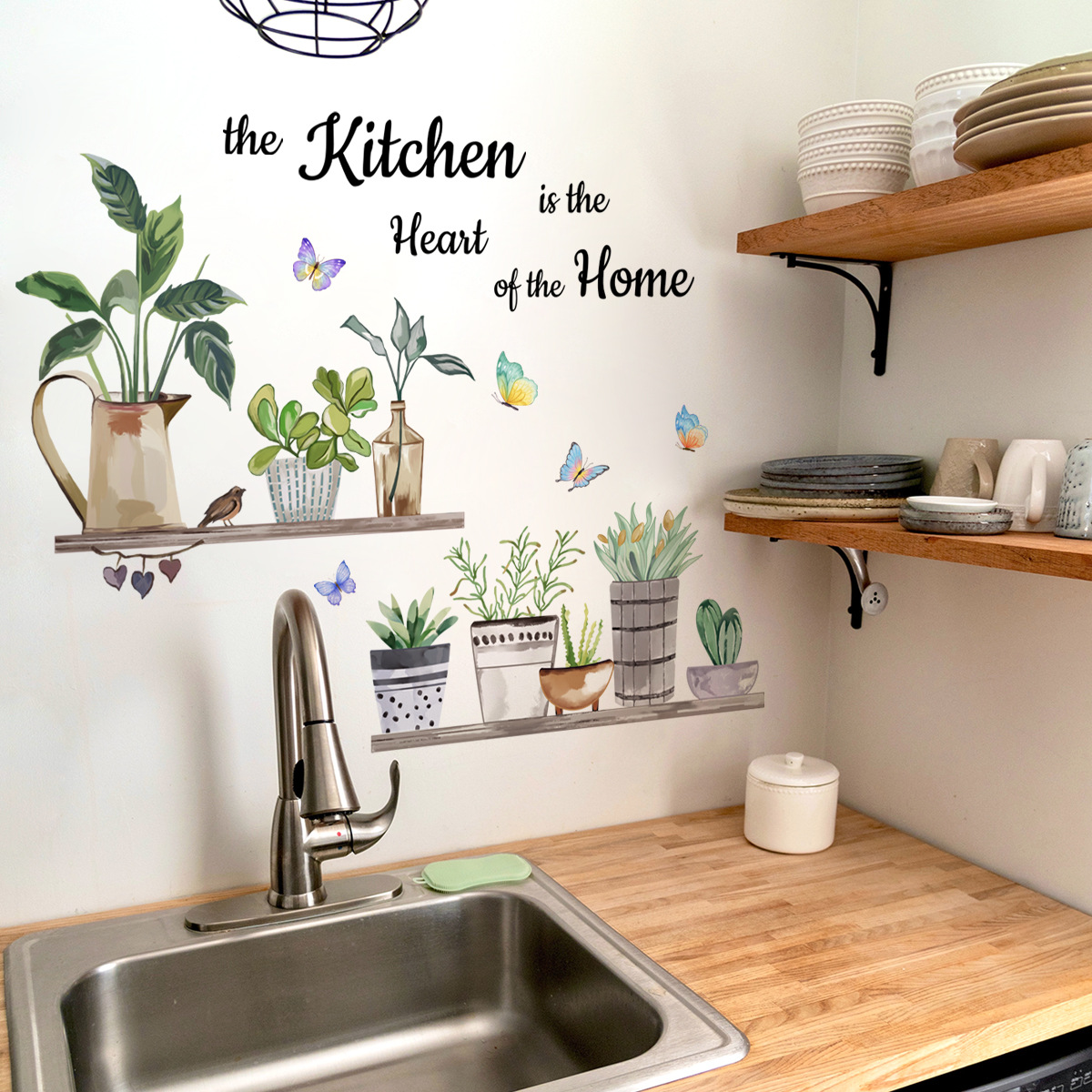 Home Cooking Quotes - Cucina Piante verdi Cucina Arte Farfalla