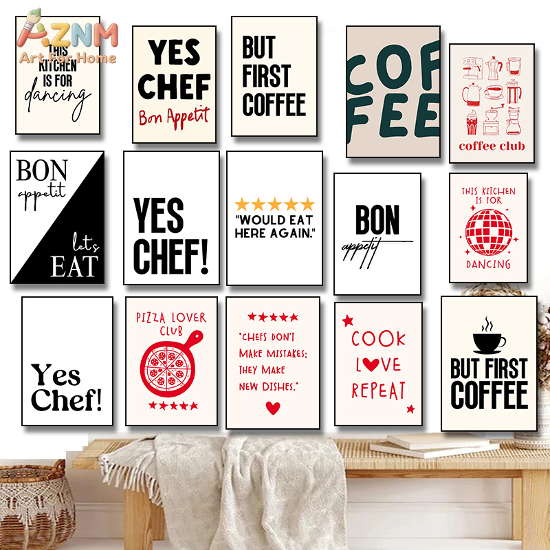Home Cooking Quotes - Stampa su tela con citazione di