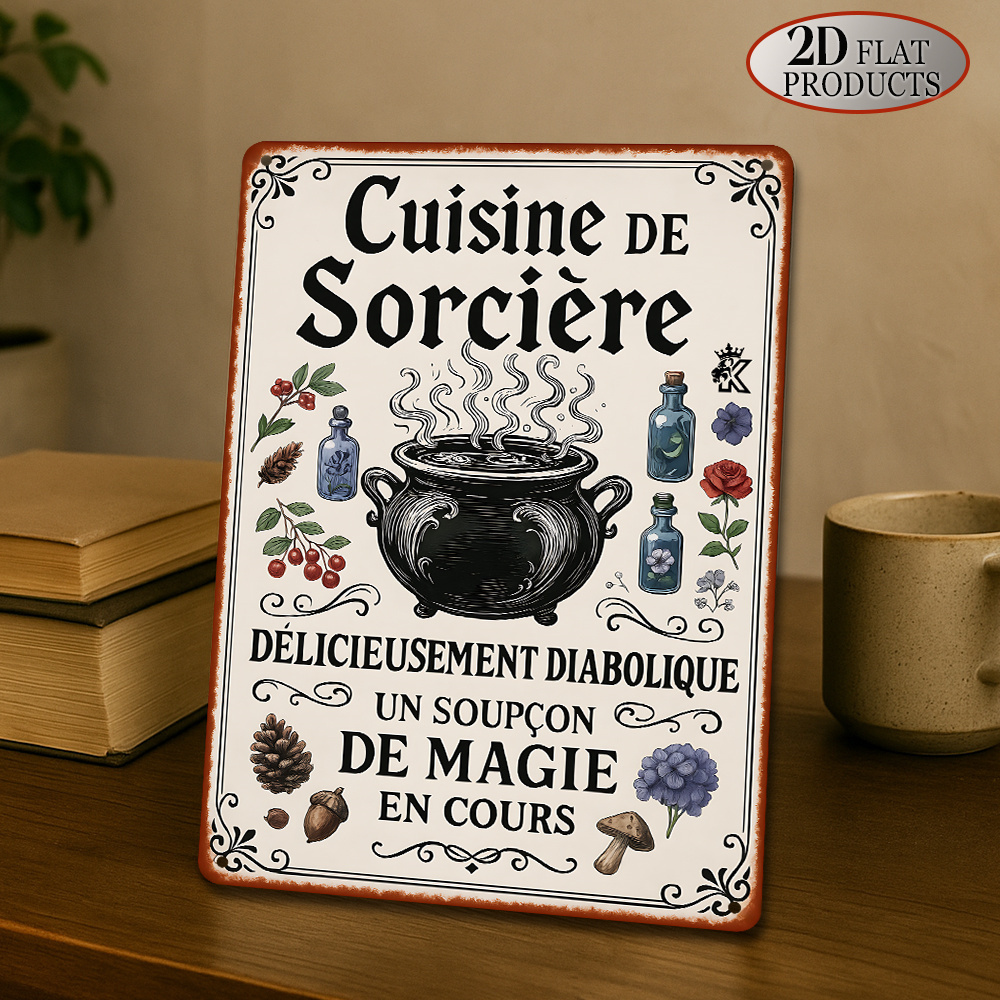 Targa in metallo 2D piatta, vi - Home Cooking Easy Recipes recensione e prezzo